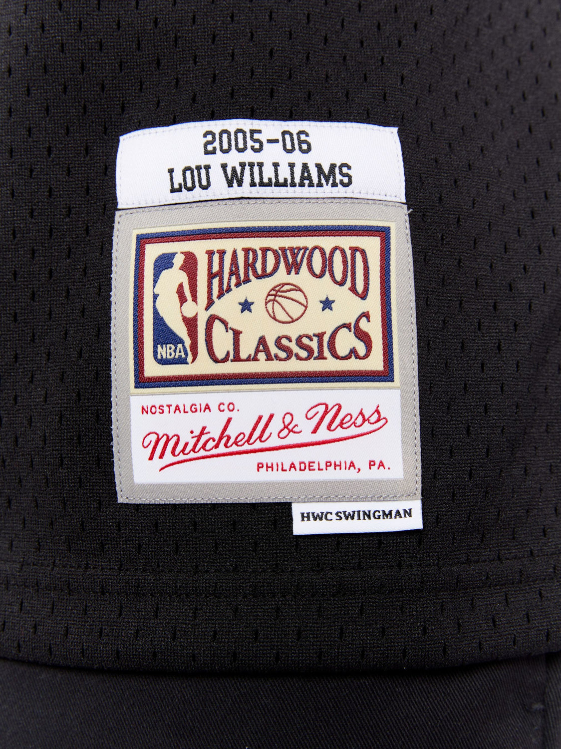 Men's Mitchell & Ness Lou Williams Black Philadelphia 76ers 2005-06  Hardwood Classics Swingman Jersey