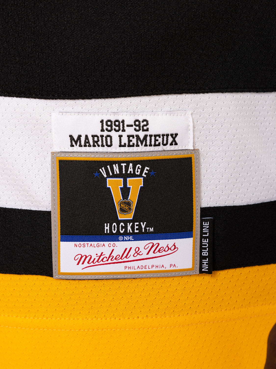 Mitchell & Ness Blue Line Mario LeMieux Pittsburgh Penguins 1991 Jersey