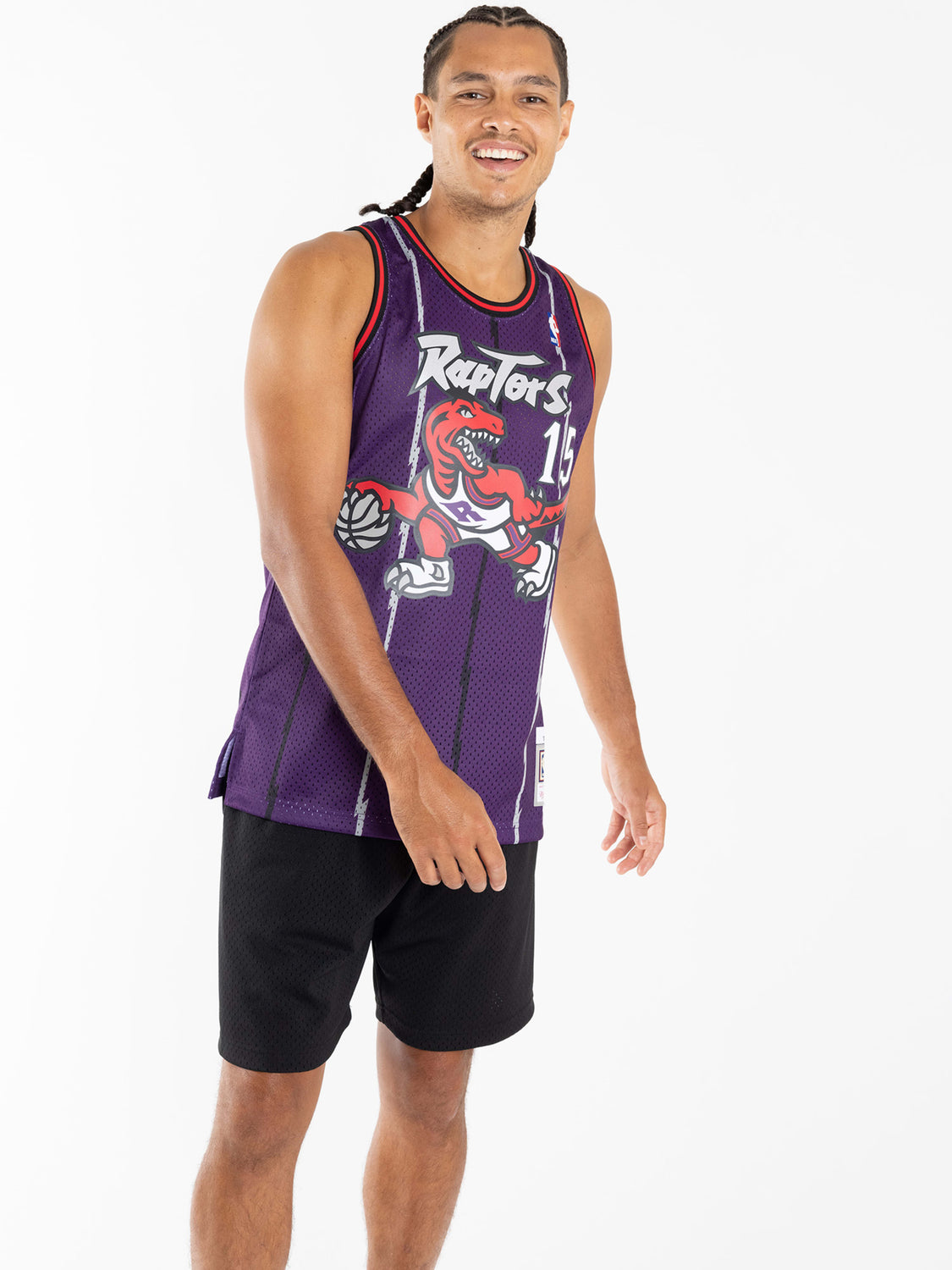 Mitchell & Ness Big Boys Vince Carter Toronto Raptors Hardwood Classic Swingman Jersey - Purple, M