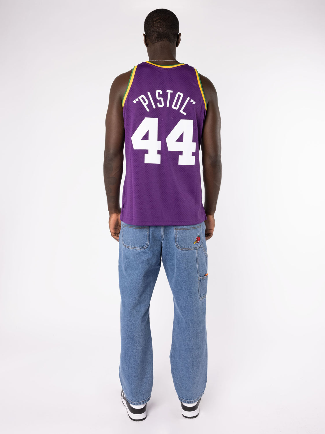 Adidas Utah Jazz Authentic Purple Pete Maravich Pistol Jersey - Men's