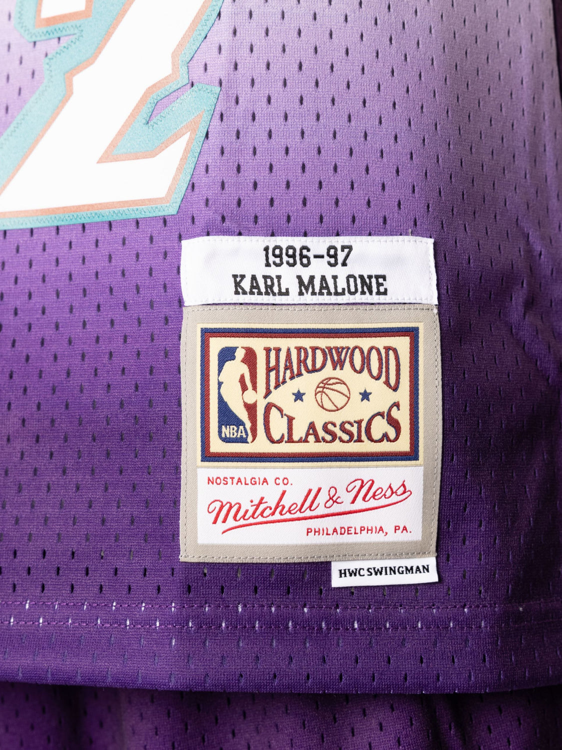 Mitchell & Ness Karl Malone Purple Utah Jazz Hardwood Classics Swingman Jersey