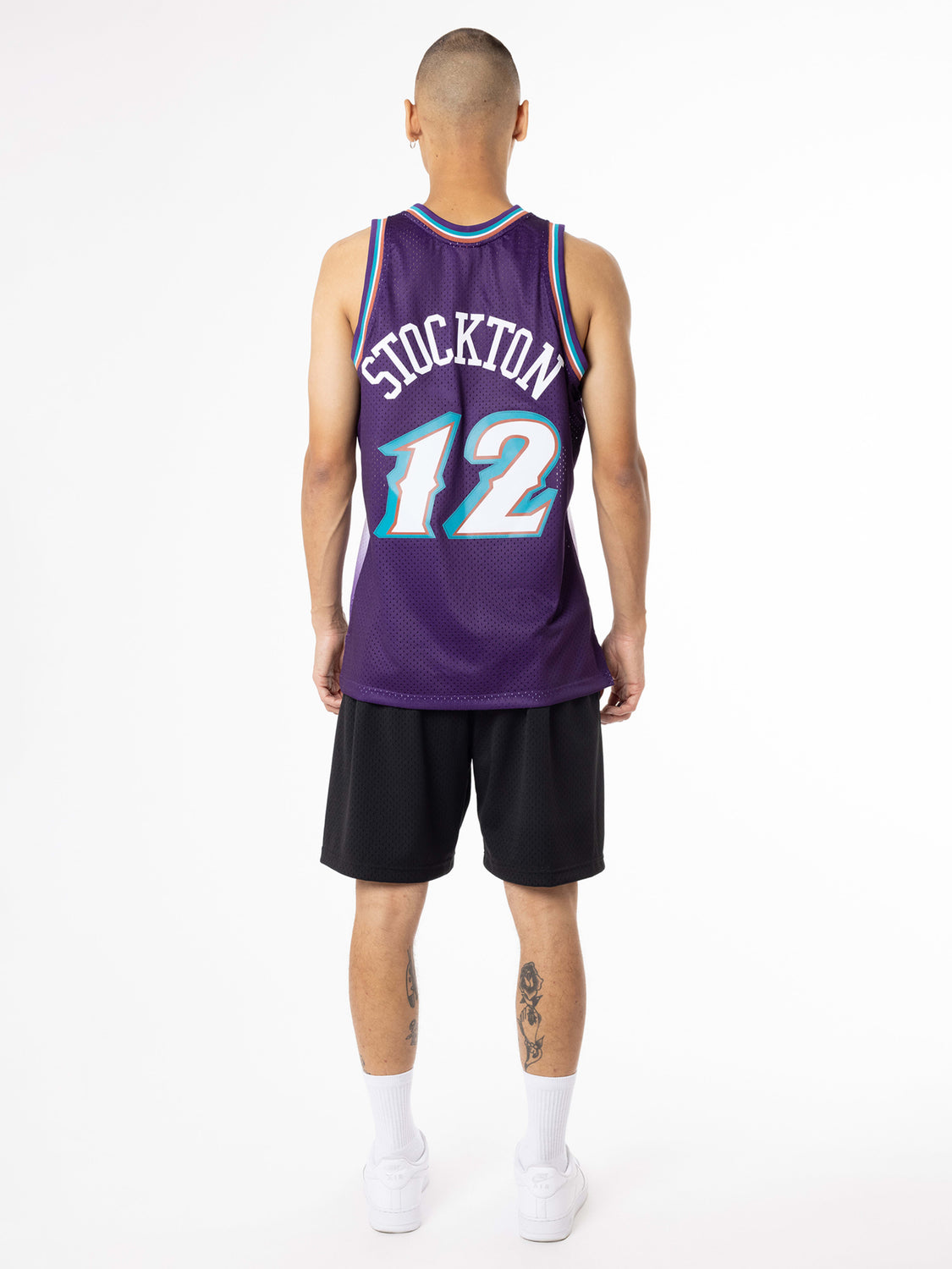 Men's Utah Jazz John Stockton Mitchell & Ness Purple Hardwood Classics  Lunar New Year Swingman Jersey