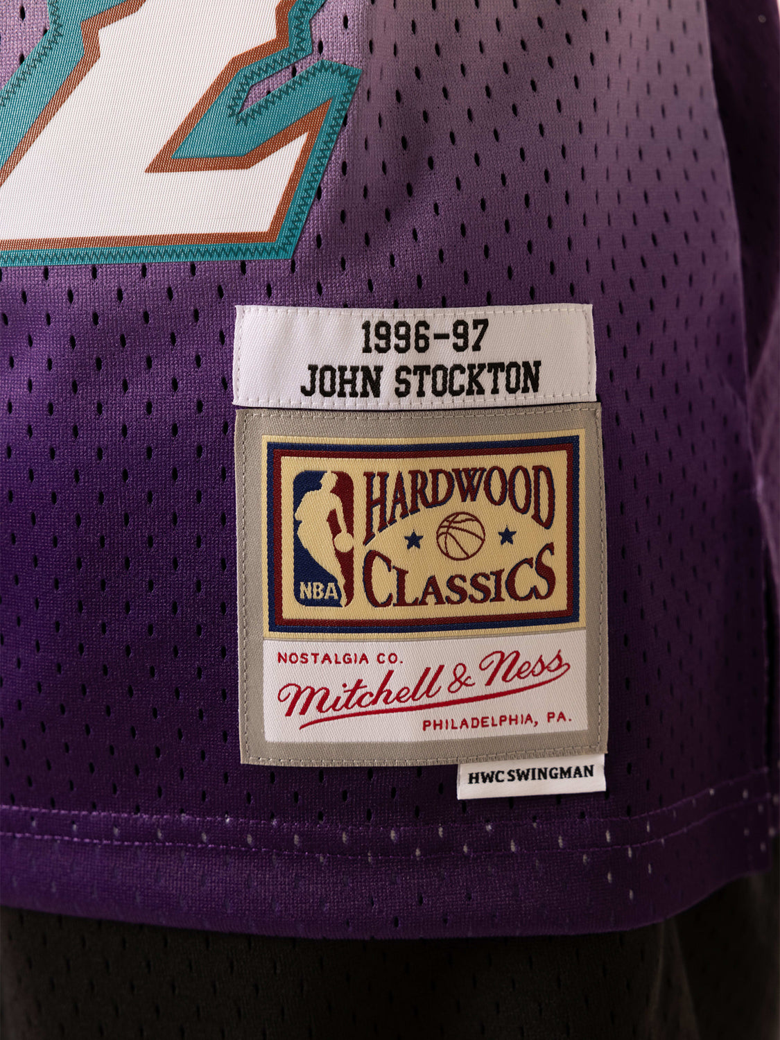 Mitchell & Ness John Stockton Purple Utah Jazz Hardwood Classics Swingman Jersey