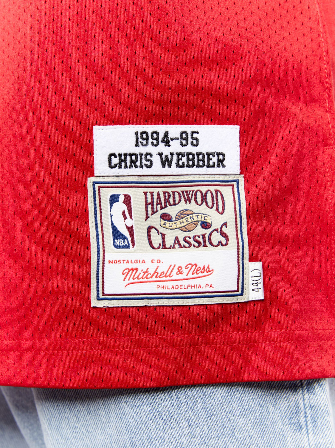 Washington Bullets Chris Webber 1994 Hardwood Classics Road Swingman Jersey  By Mitchell & Ness - Scarlett - Mens