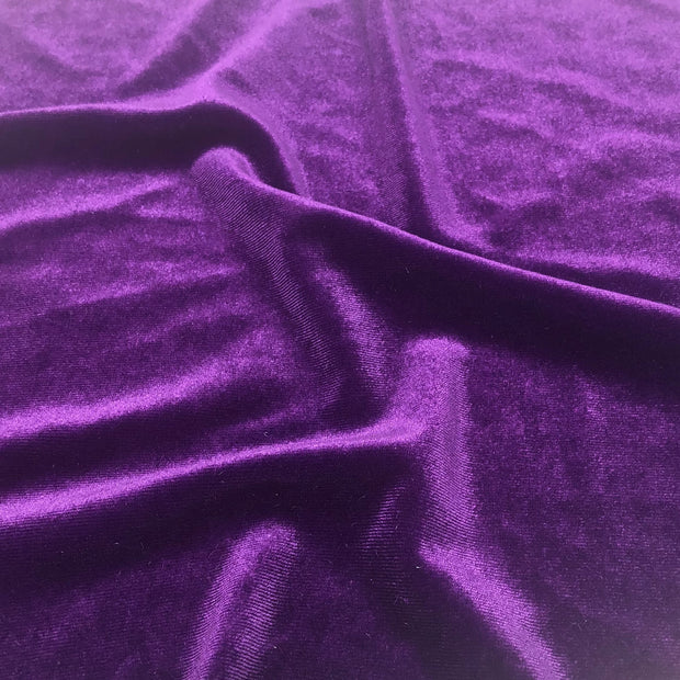 Purple Stretch Velvet Fabric - Fabric by the Yard