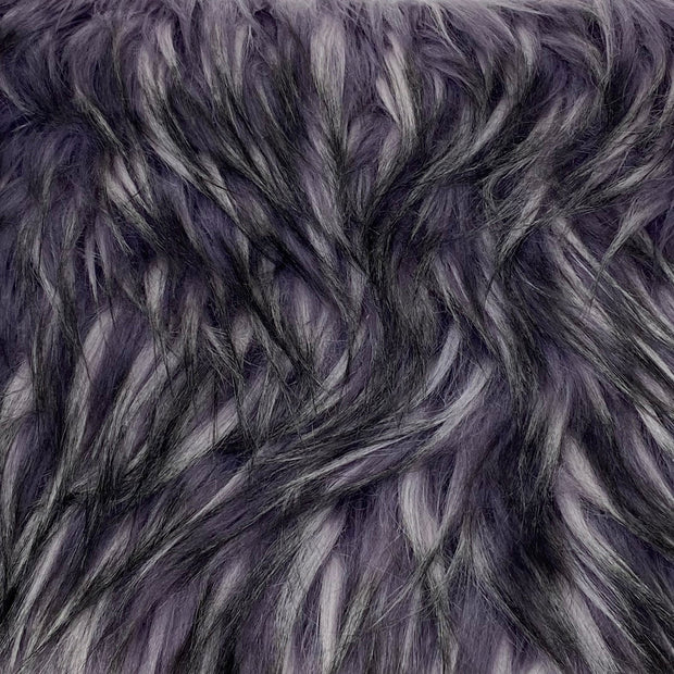 Charcoal Gray Husky Long Pile Faux Fur Fabric