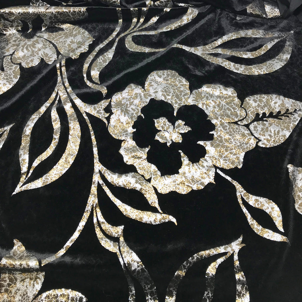 Floral Print Stretch Velvet – Fabrics4Fashion