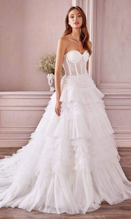 Strapless Andrea and Leo bridal gown