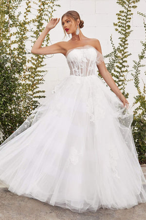 Tiered ballgown by Andrea and Leo