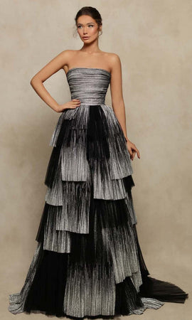  Black/Silver Tarik Ediz prom dress