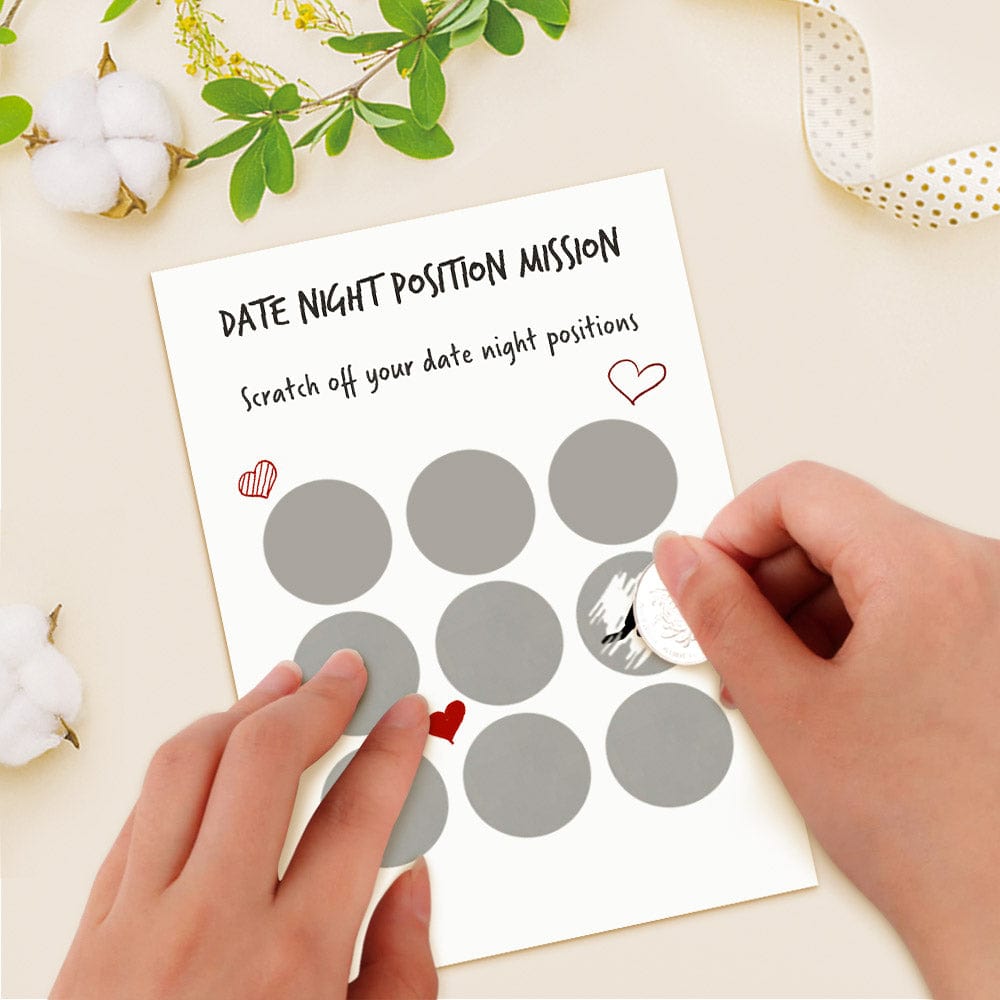 Scratch off Cards Date Night Positions Mission Scratch Card for Couple