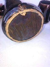 Load image into Gallery viewer, Bennington Pottery Brown Drip Glaze Tankered 12.5” &amp; Six Mugs 4.5” Great Patina