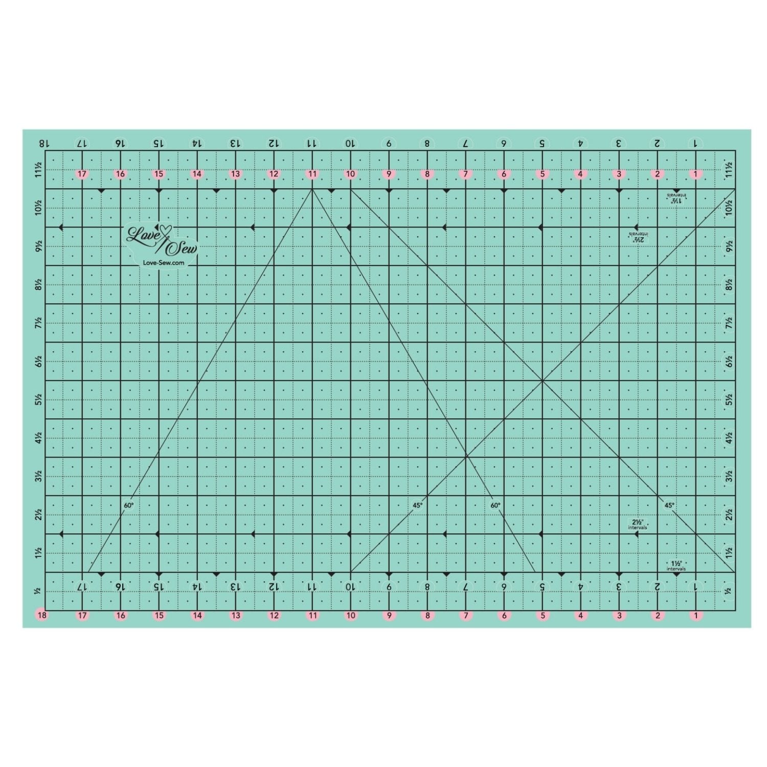 Love Sew Quilters Special Cutting Mat - 24 x 18