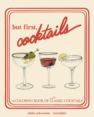 Cocktails Adult Coloring Book - quincygeneralstore