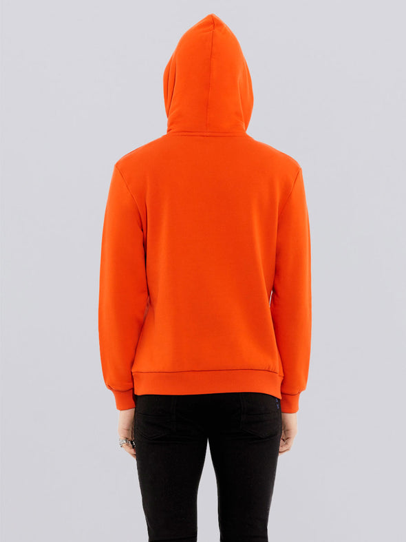 Fleece Orange hoodie