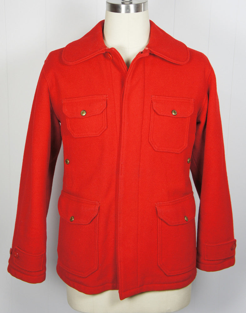 Vintage Men's 1940's Red Woolrich Hunting Jacket - Size L | Hoof & Antler