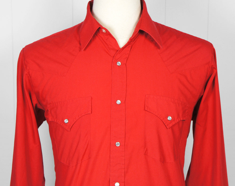 red button up shirt mens vintage