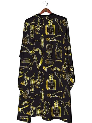 Yellow LV Designer Barber Cape