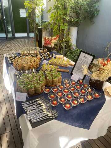 Catering aperitivo sostenibile vegetale