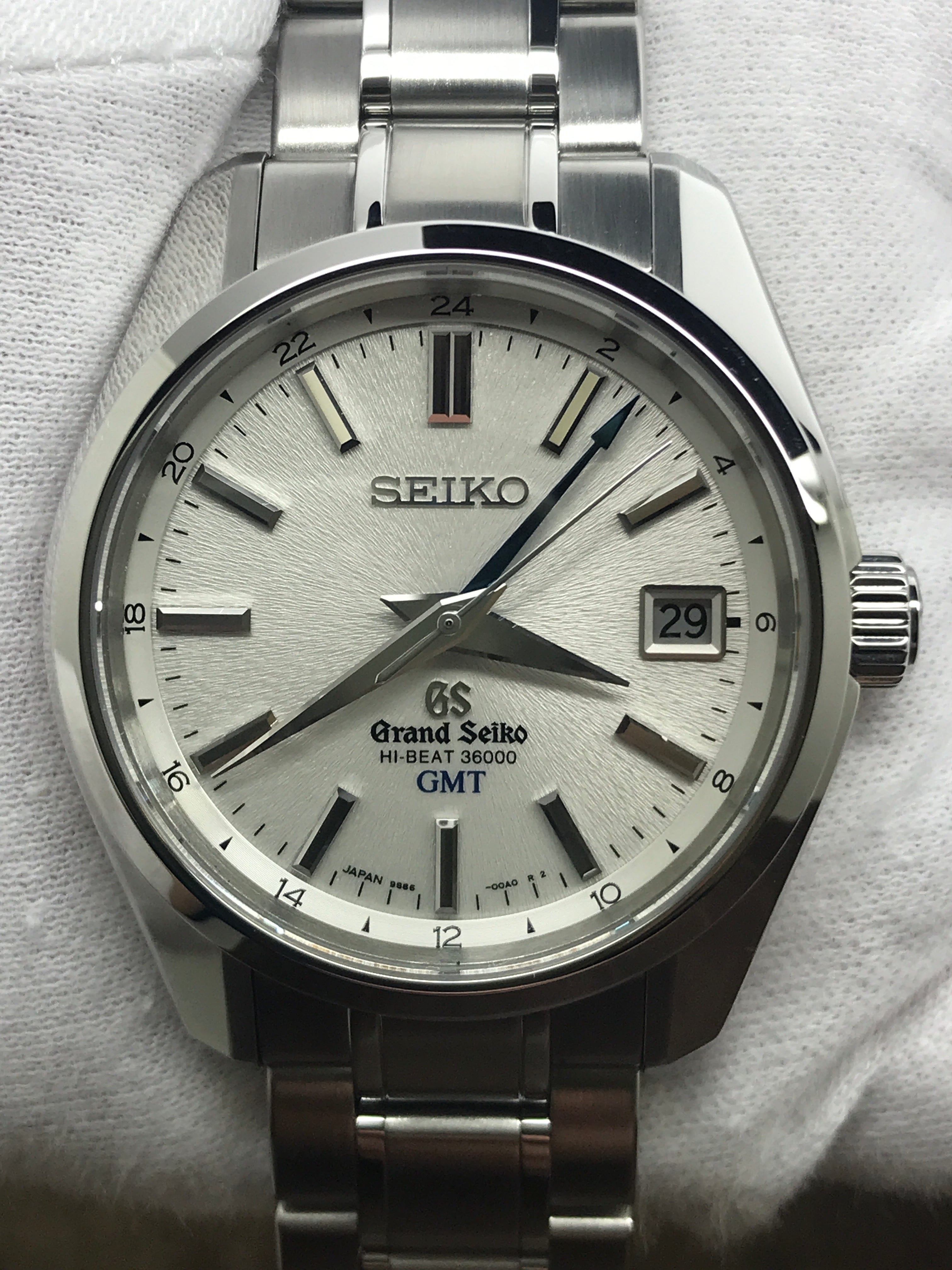Grand Seiko Hi-Beat GMT SBGJ001 Silver Dial Automatic Men's Watch –  Signature Watches