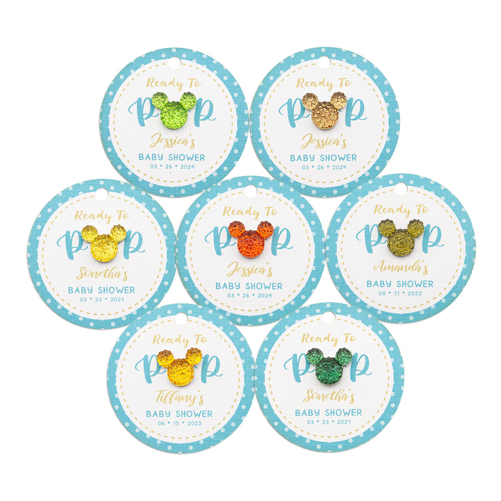 Personalized Baby Shower Ready To Pop Favor Gift Tags With Mixed Color Summer Ray Com