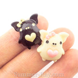 Cabochon Resin Pig with Heart