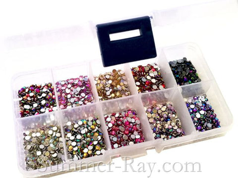 Rhinestones 3mm AB Mixed Color in Storage Box - 2000 pieces – Summer ...