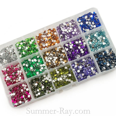 Rhinestones 4mm Mixed Color in Storage Box - 4500 pieces – Summer-Ray.com