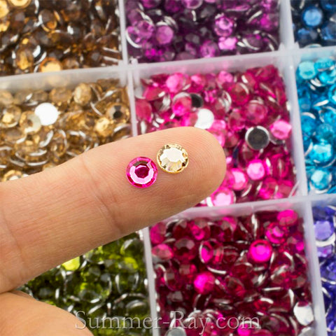 Rhinestones 5mm Mixed Color in Storage Box - 4500 pieces – Summer-Ray.com