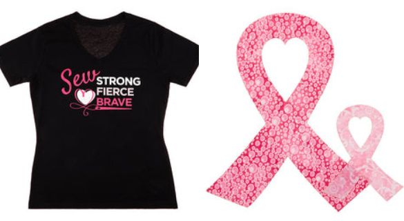 Wide Breast Cancer Pink Ribbon, Cancer Support Patches