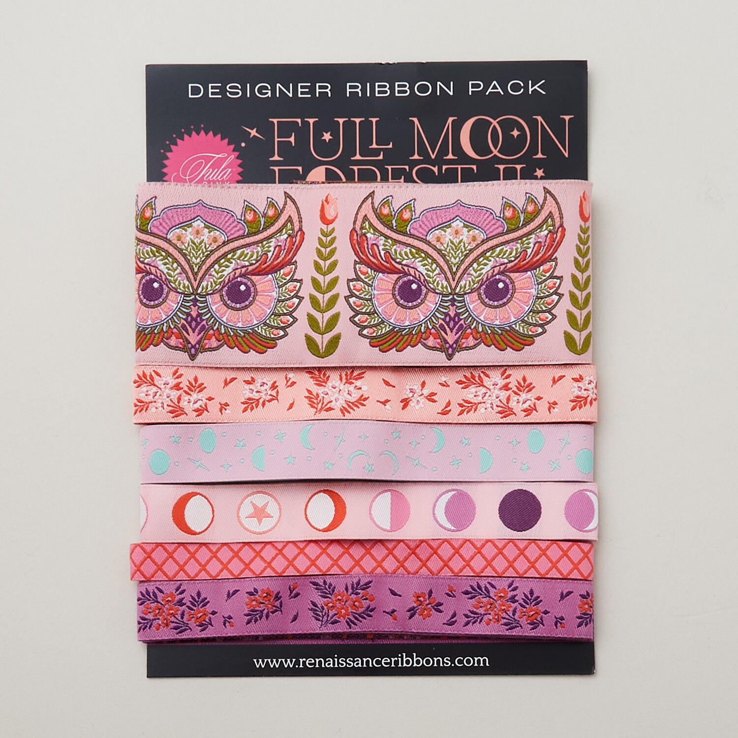 Tula Pink Full Moon Forest Designer Ribbon Pack - Honey