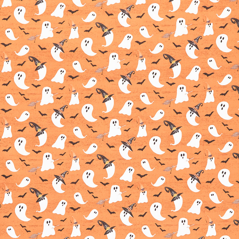 Monthly Placemat Coordinate - October Ghosts Orange Yardage