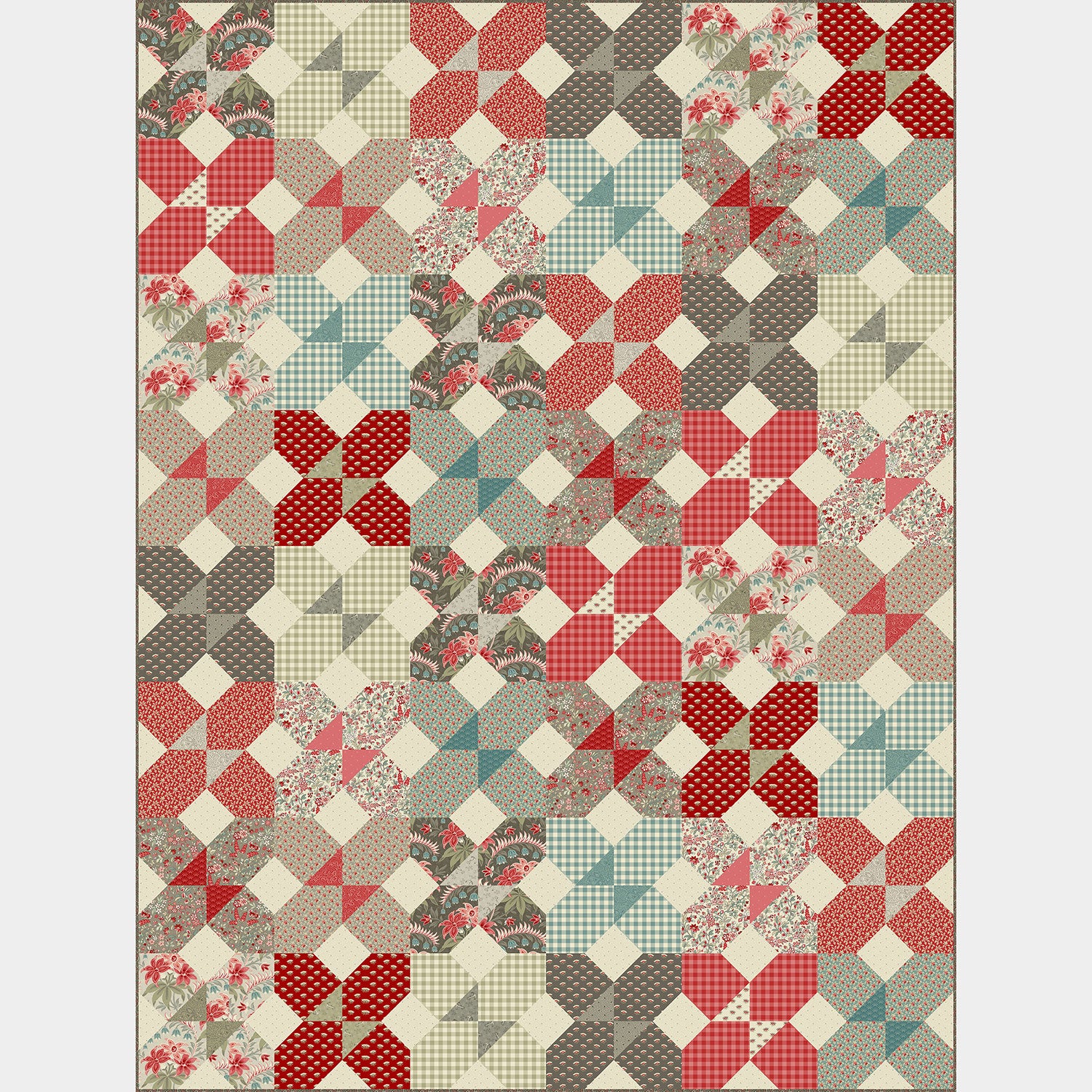 Quilt Kit – Medley In Red – 51″ X 71″ A Season To Believe Cardinal Panel  Throw Quilt – Top & Binding – Fabric Utopia