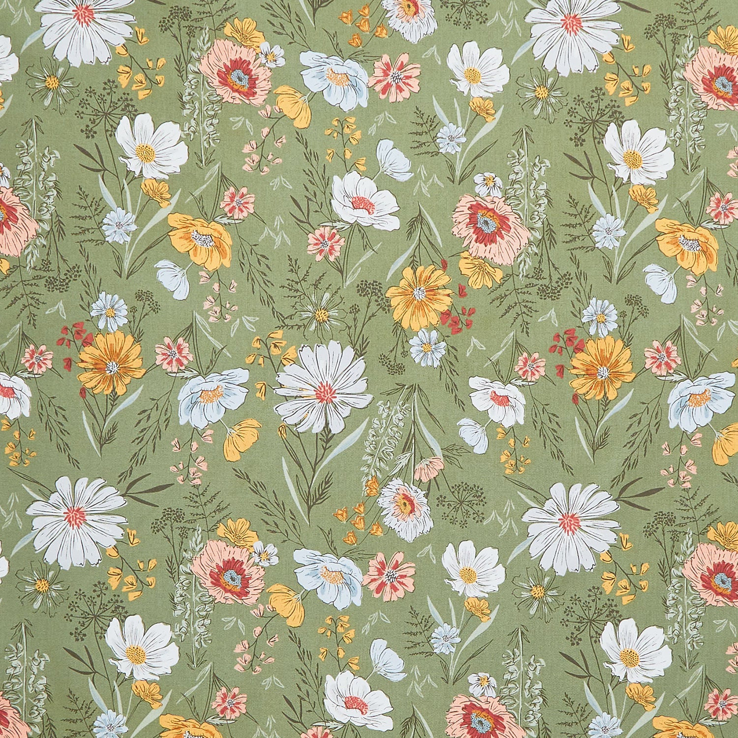 Kona Cotton in Roasted Pecan, Fabric Half-Yards - Picking Daisies