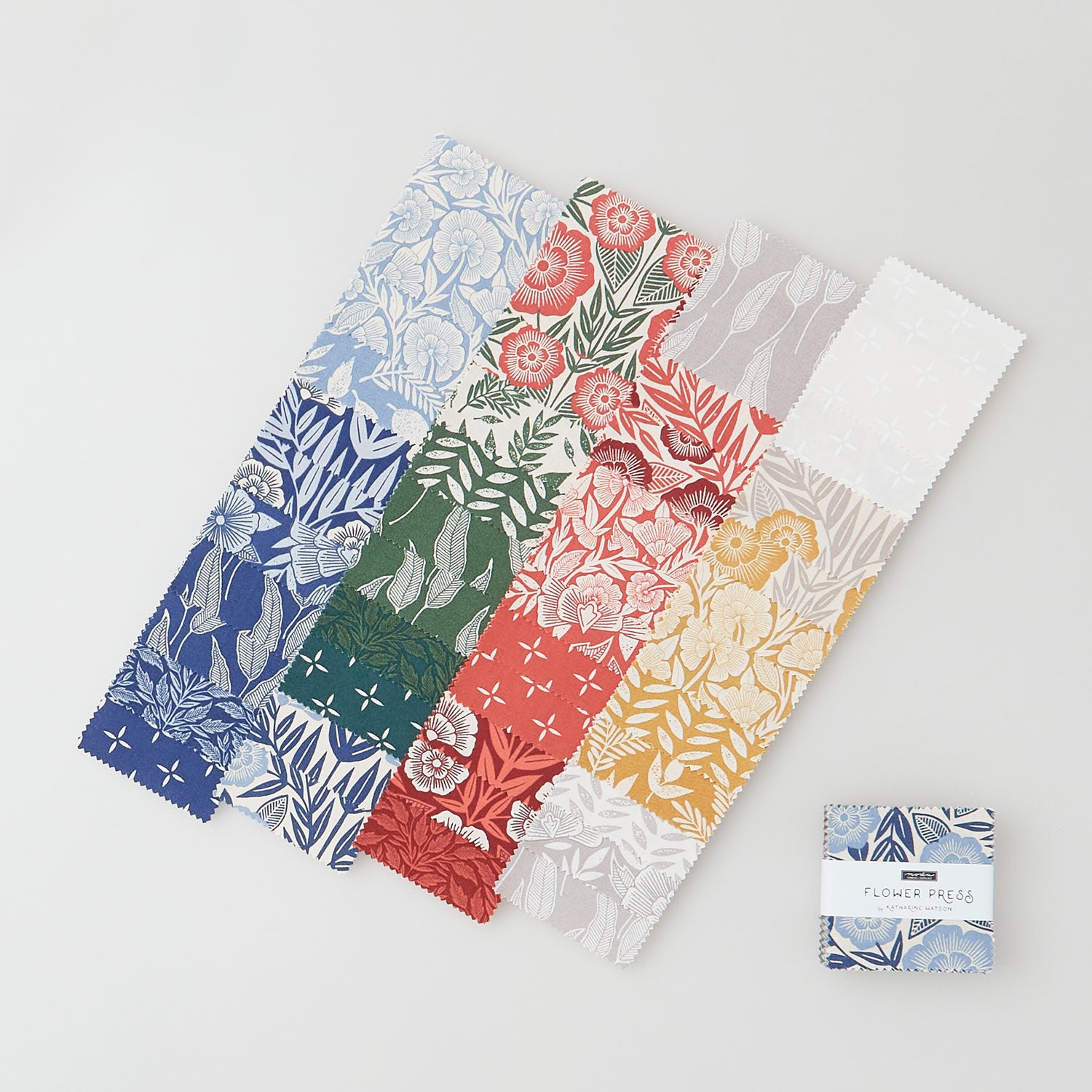 Moda Fabrics Flower Press Fat Quarter Bundle by Katharine Watson 3300AB