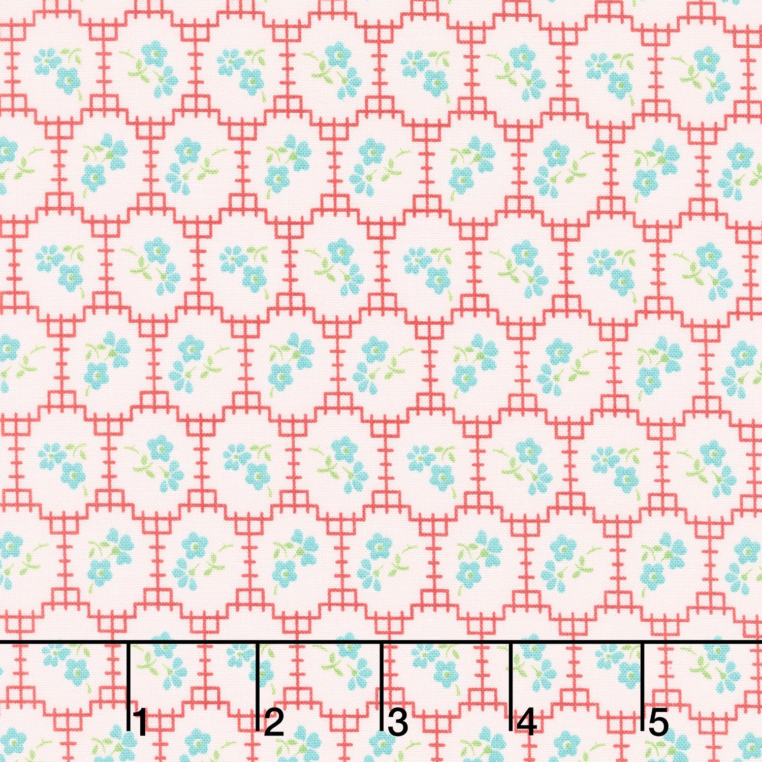 108 Vintage Happy 2 Blossom Coral Quilt Backing Fabric