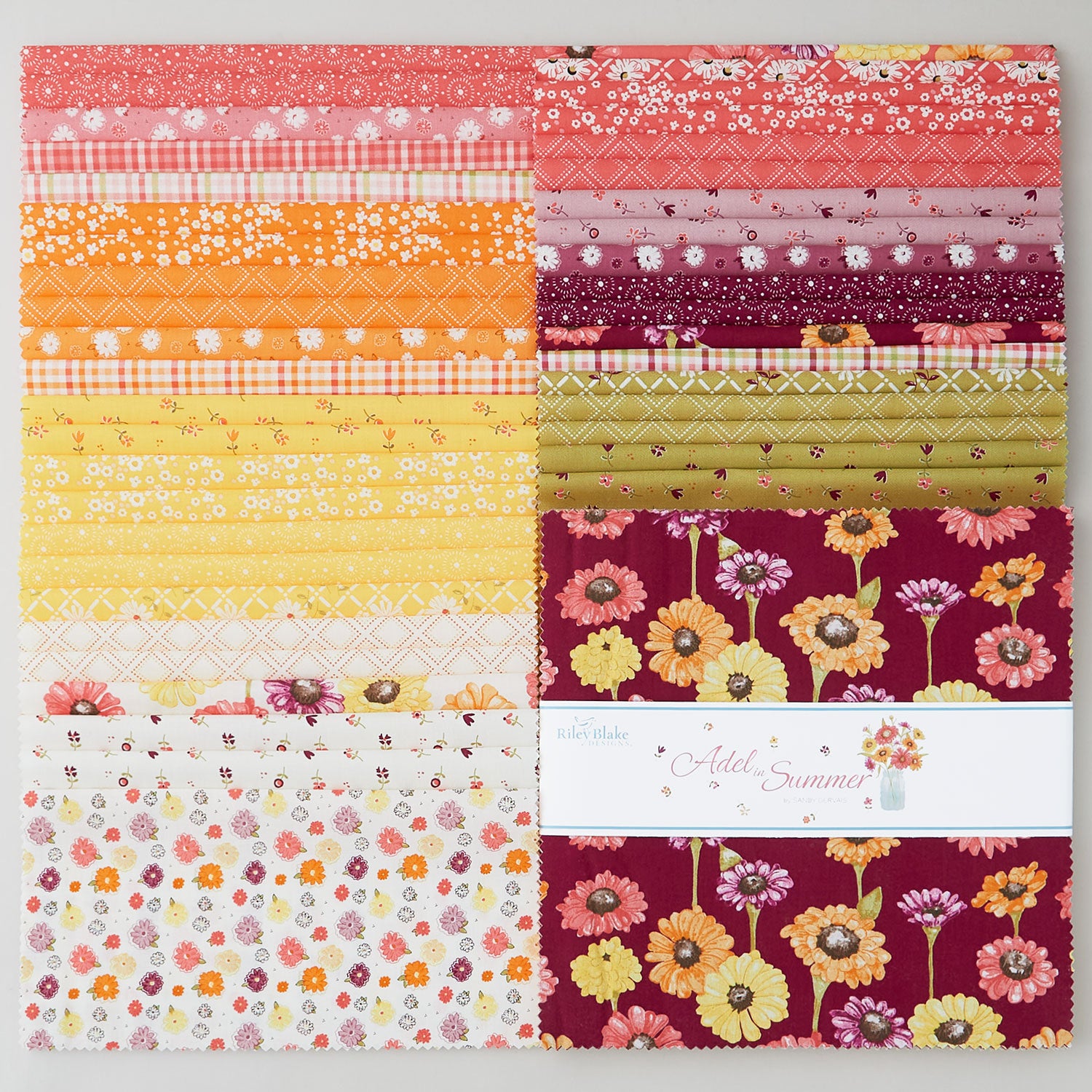 Adel In Summer Riley Blake 5 Stacker 42 100% Cotton Precut Quilt Squares