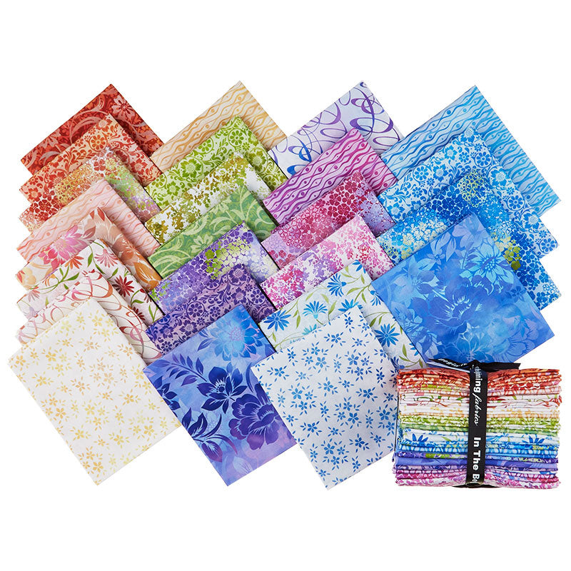 Rainbow Batik Fat Quarter Bundle - 20 Fat Quarters –