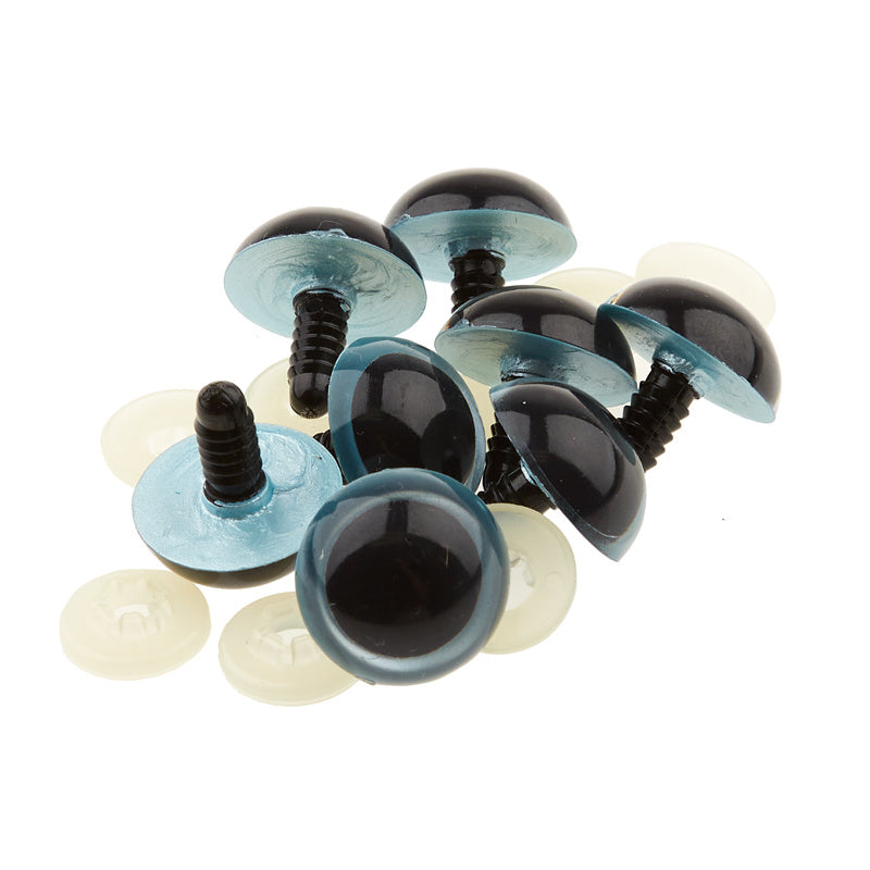 Plastic Slit Pupil Safety Eyes - 30mm Blue - 4 Pairs