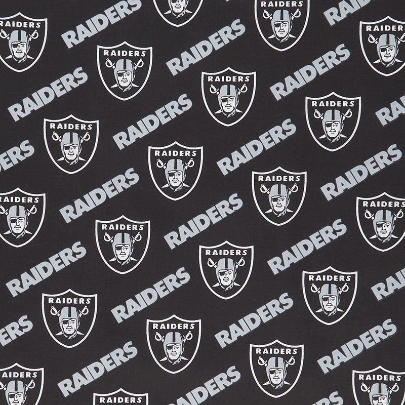 Las Vegas Raiders 58 inch x 2 yd 100% Polyester Fleece Logo Baseball Sports Precut Sewing & Craft Fabric, Black, Size: 60 Inches Wide by 2 Yards