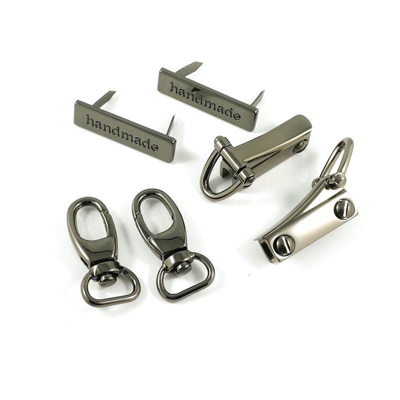 D-Ring With Clip Nickel - By the Pair