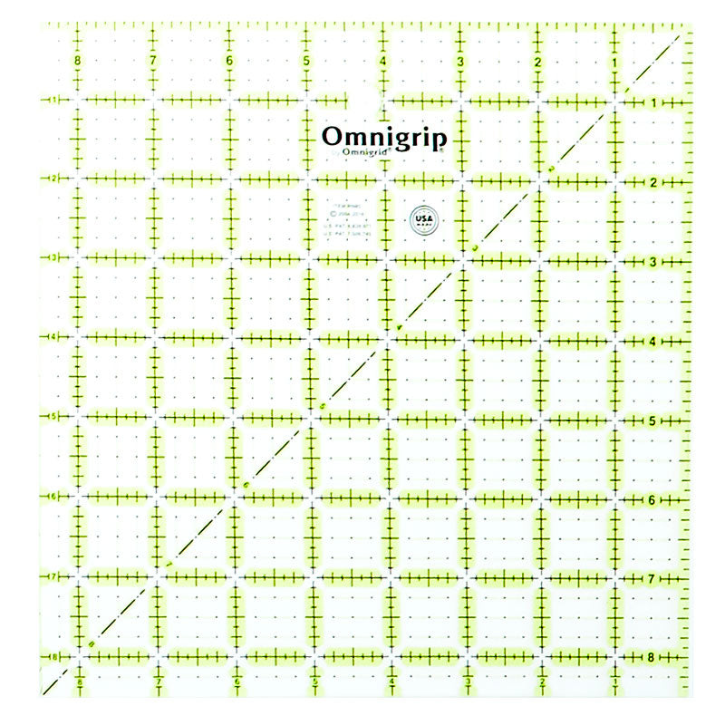 Omnigrid Omnigrip Neon Ruler 8 1/2" x 8 1/2"