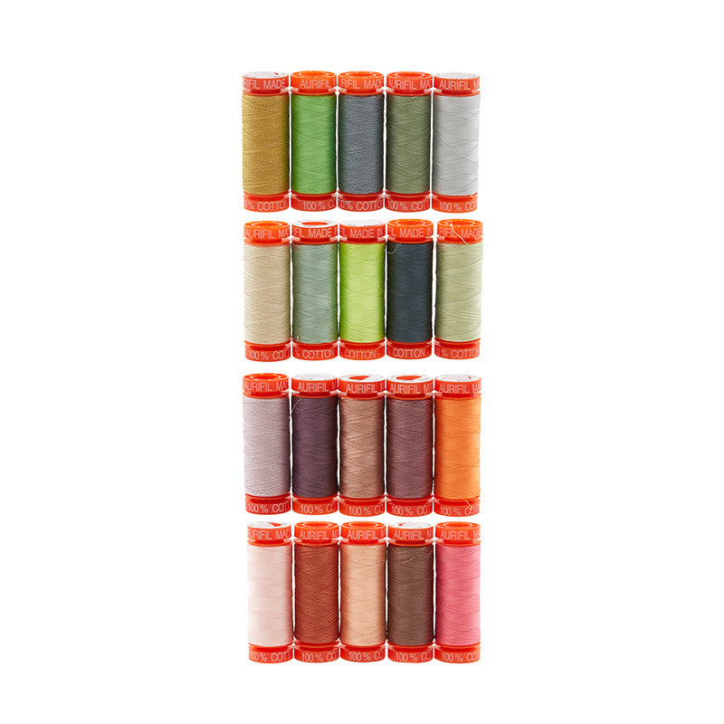 Aurifil Thread 50 wt Cotton 20 Small spools Curiouser and Curiouser by Tula  Pink TP50CC20