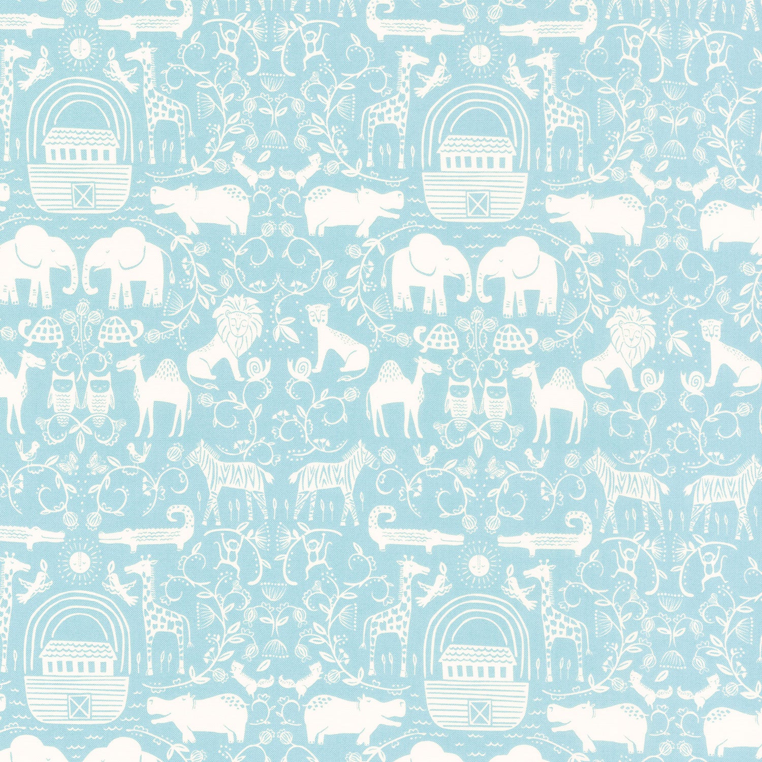 Bluey - Bluey and Bingo Light Blue Yardage