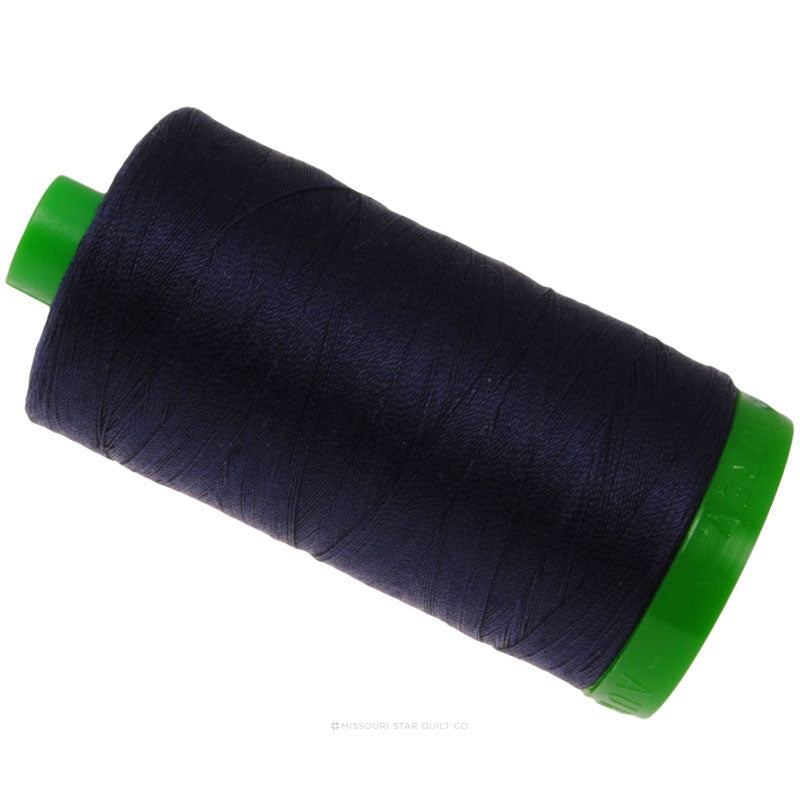 Aurifil 50 WT Cotton Mako Spool Thread Delft Blue, Solid Thread