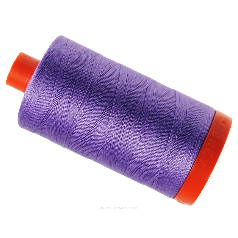 Aurifil Thread, 50wt, 100% Cotton Mako, Large Spool 1422 yds. Color 2605:  Grey - Picking Daisies