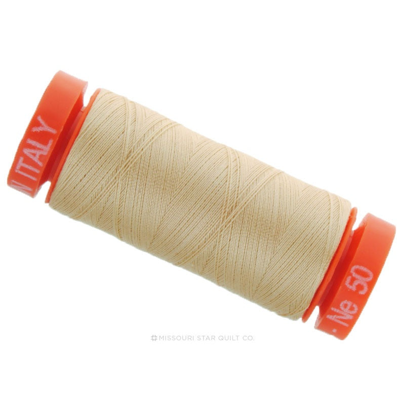 Aurifil 50 WT Cotton Mako Spool Thread Rope Beige