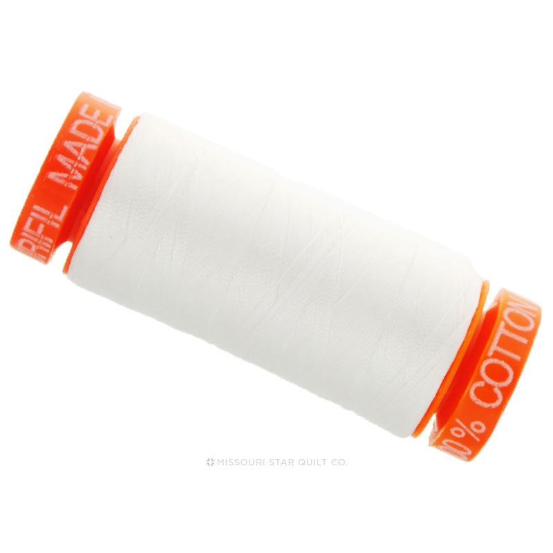 Aurifil Thread, 50wt, 100% Cotton Mako, Large Spool 1422 yds.<br /> Color  2600: Dove - Picking Daisies