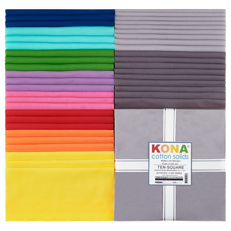 Kona Cotton - Radiant Rainbow Charm Pack