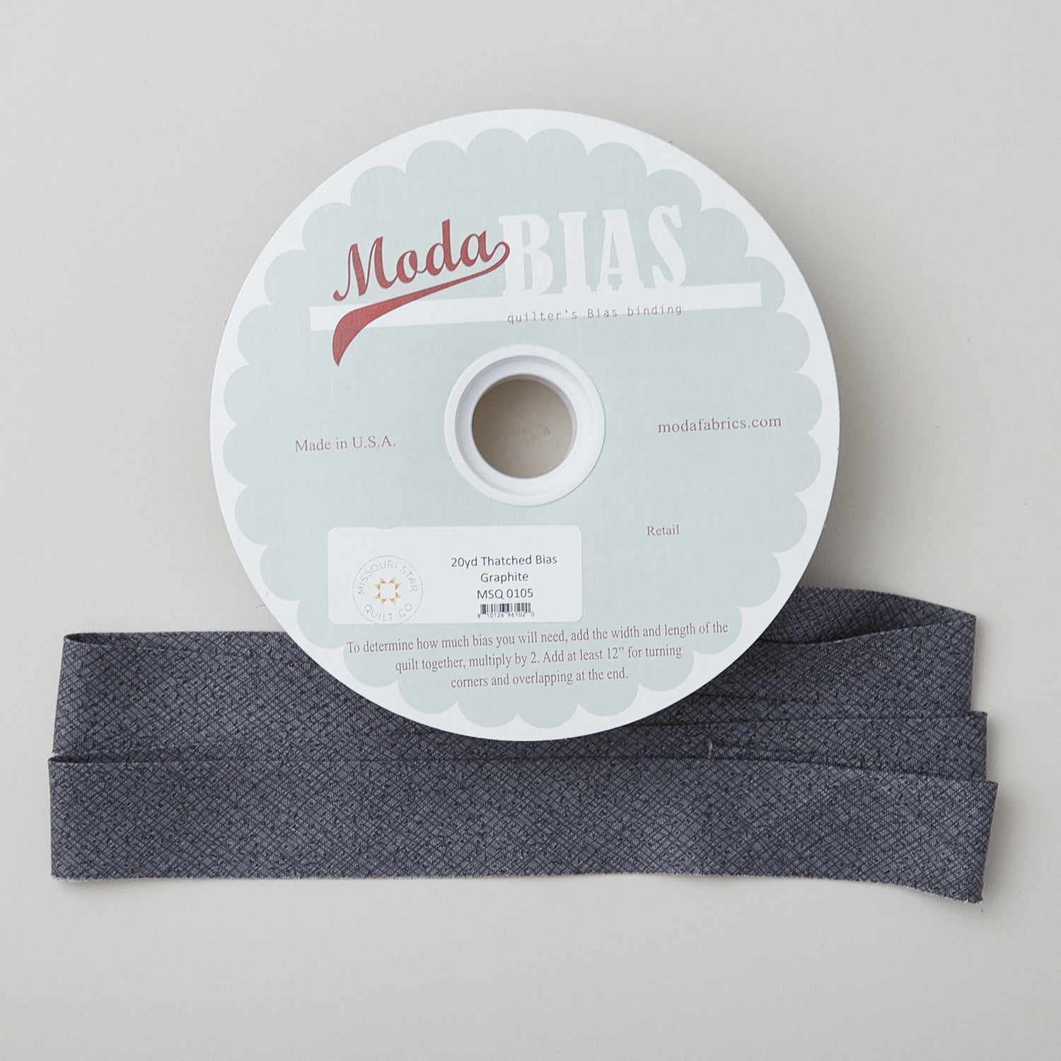 Moda Fabrics Cotton Twill Tape - White - 1/2 Wide - 100 yd Spool